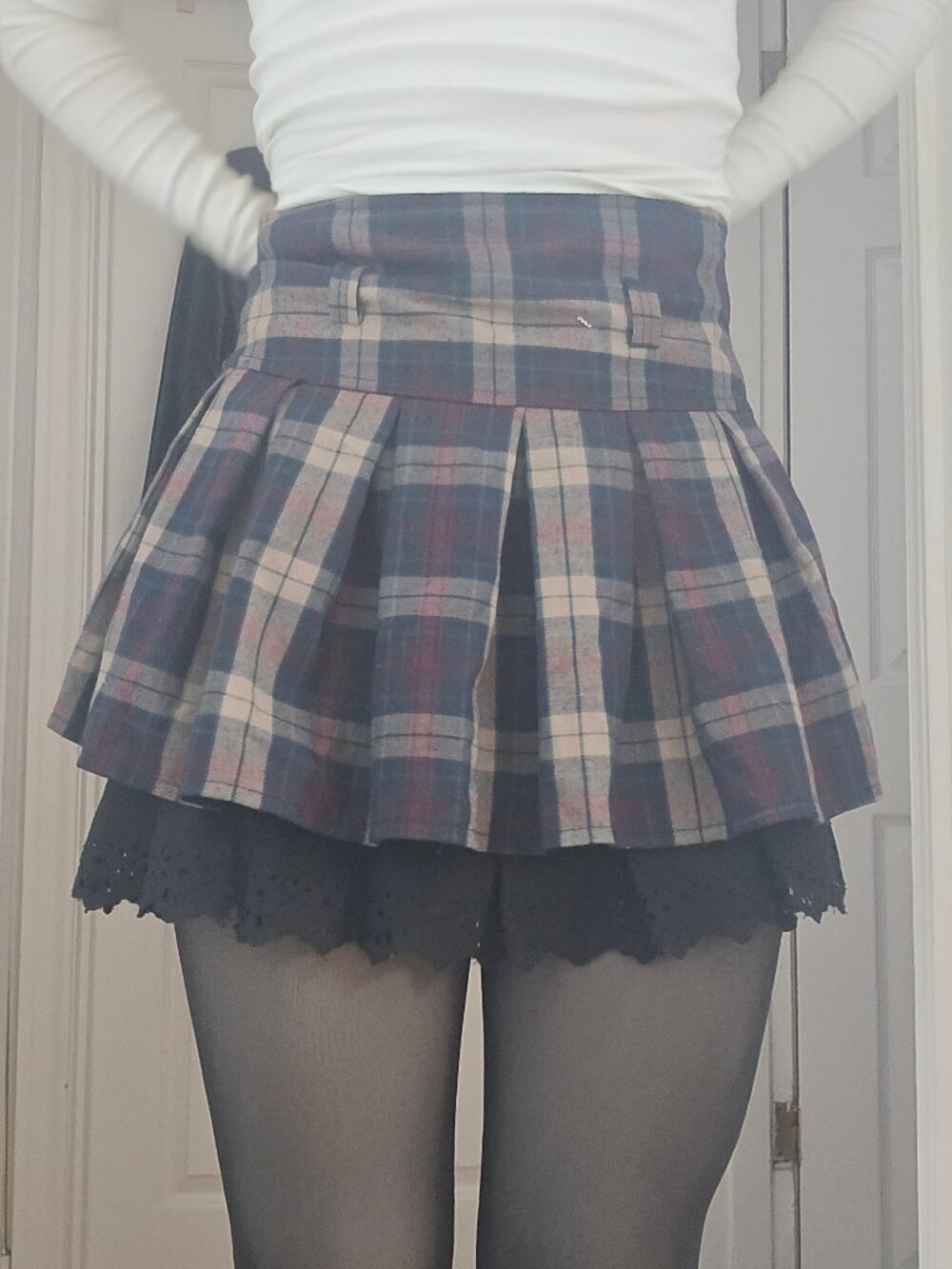 vintage plaid mini skirt